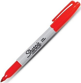 Red Sharpie Permanent Marker Fine Bullet Tip