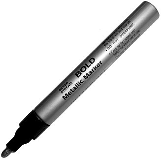 Silver Permanent Marker 2.4mm Bullet Tip