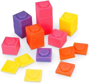 Stackable Plastic Weights Square in Container (Set 80)