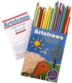 Short White & Coloured Art Straws Starter Pack (225 Straws & Instructions)