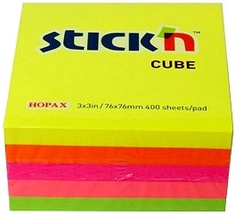 Sticky Notes 3" x 3" Neon Colours (Pack 400)