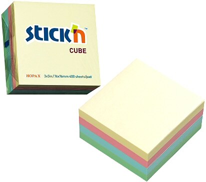 Sticky Notes 3" x 3" Pastel Colours (Pack 400)