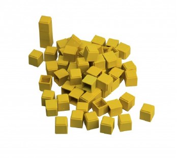 RE-Plastic® Linking Base Ten Units/Ones Yellow (100 pieces)