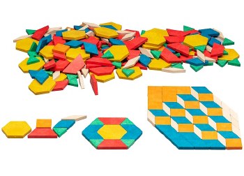 RE-Wood® Pattern Blocks Solid 0.5cm (Box 250)