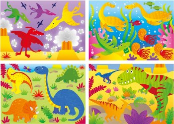 4 Puzzles in a Box Dinosaurs (12, 16, 20 & 24 piece)