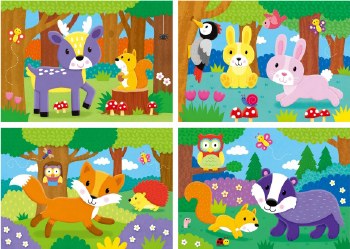 4 Puzzles in a Box Woodland (2, 3, 4 & 5 piece)