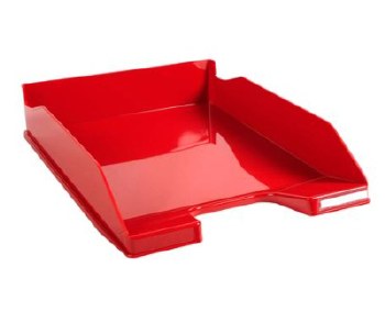 Exacompta Stackable Letter Tray Red