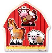 Jumbo Peg Puzzle Barnyard Animals (3 piece)