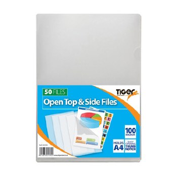 Open Top & Side Files 100 micron (Pack 50)