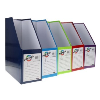 Cardboard Magazine File Bright Colour - Each