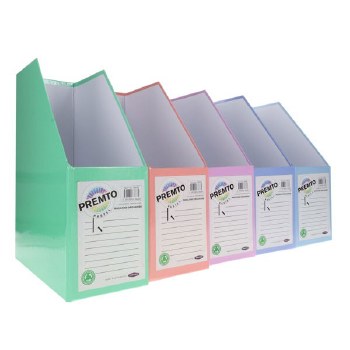 Cardboard Magazine File Pastel Colour - Each