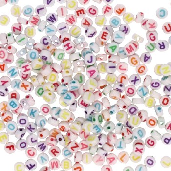 Alphabet Beads 7mm (Pack 200)
