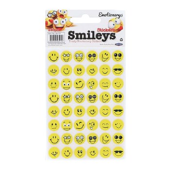 Additional picture of Smiley Face Stickers Yellow 12mm (Pack 240)