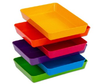 Small Rectangular Sorting Trays 12cm x 18cm (Set 6)