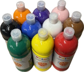 Poster Paint Assorted Colours - 1000ml (Box 10)