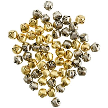Jingle Bells Gold & Silver 14mm (Pack 50)