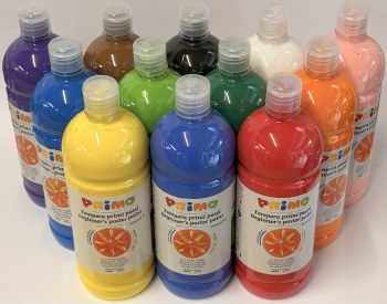 Poster Paint Assorted Colours - 1000ml (Box 12)