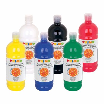 Poster Paint Assorted Colours - Set 1 - 1000ml (Box 6)