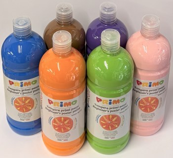 Poster Paint Assorted Colours - Set 2 - 1000ml (Box 6)