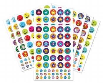Bumper Pack of Praise Word, Smiley & Star Stickers 25mm & 10mm (456 Stickers)