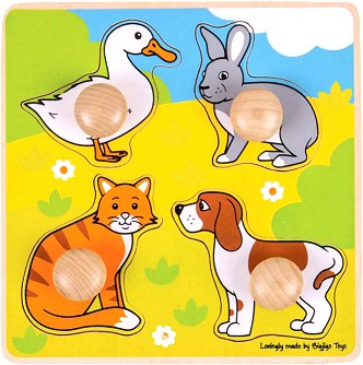 Jumbo Peg Puzzle Pets (4 piece)