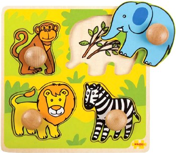 Jumbo Peg Puzzle Safari (4 piece)