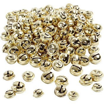 Jingle Bells Gold 13, 15 & 17mm (Pack 70)