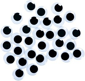 Wiggly Eyes Black 14mm (Pack 500)