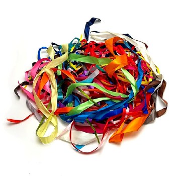 Ribbon Assorted Sizes & Colours 50gm