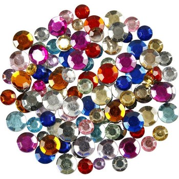 Round Gem Stones 6, 9 & 12mm 100g (Pack 700 approx.)