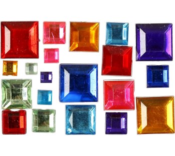 Square Gem Stones 4-10mm 50g (Pack 700 approx.)