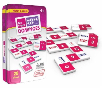 Ten Frame Dominoes in Tin (Set 28)