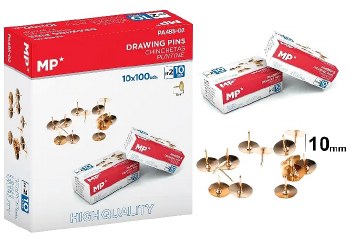 Drawing Pins Brass (1000, 10 x Box 100)