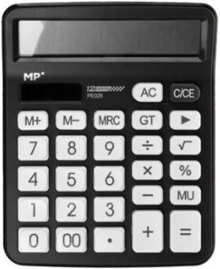 Large Button Desktop Calculator 12 Digit Display Dual Power - Each