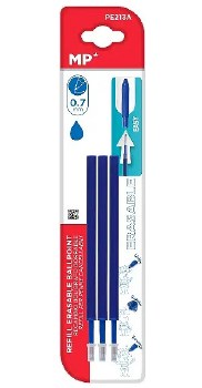 MP* Eraseable Roller Ball Pen Refills Blue (Pack 3) MP* Eraseable Roller Ball Pen Refills Blue (Pack 3)