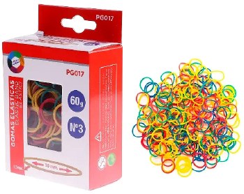 MP* Thin Elastic Bands 30mm Coloured 60g