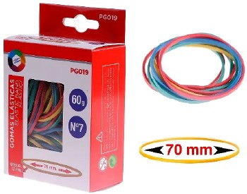 MP* Thin Elastic Bands 70mm Coloured 60g