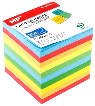 MP* Memeo Note Block 90mm x 90mm Colour (850 Sheets)