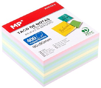 MP* Memo Note Block 90mm x 90mm Pastel (400 Sheets)