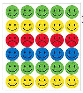 MP* Smiley Face Stickers 22mm (60 stickers)