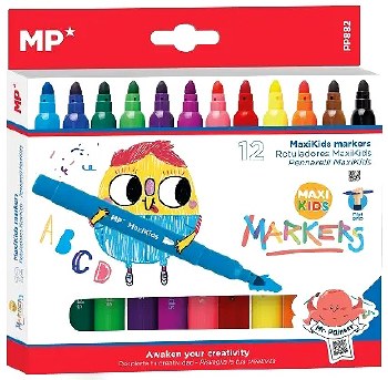 MP* MaxiKids Jumbo Colouring Markers (Pack 12)