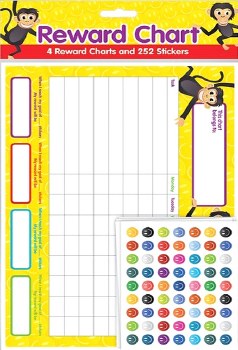 A4 Reward Charts & Smiley Stickers (4 Charts & 252 stickers)