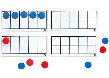 Teachers Magnetic Ten Frame & Counter Set (4 Frames & 40 Counters)