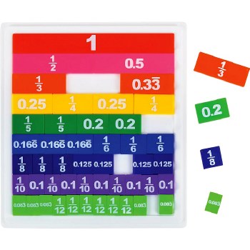 Double-Sided Fraction & Decimal Tile Tray