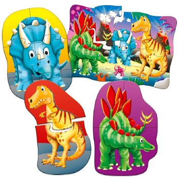 4 Puzzles in a Box Dino (2,4,6 & 8 piece)