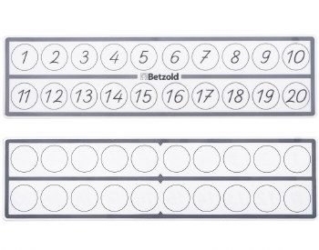 Double-Sided Numeracy Boards 1-20 for 2-Coloured Counters (Set 10)
