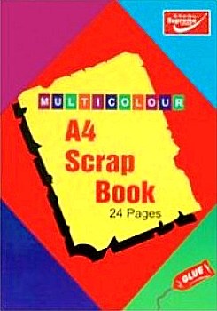 A4 Scrap Book 24 Page Multi-Coloured