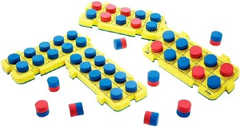 Foam Tens Frame Numeration Boards & Pegs (4 Frames & 40 Pegs)