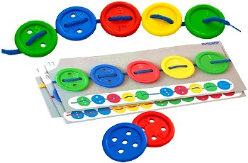 Round Lacing Buttons 4cm (Set 40, Laces & Work Cards)