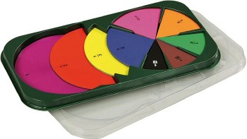 Teachers Magnetic Fraction Circle 20cm 1 - 1/12 & Storage Tray